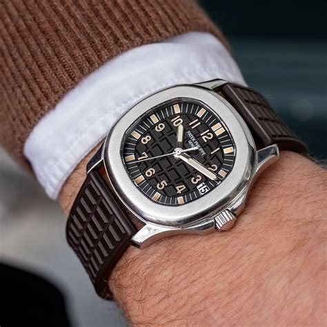 suit patek philippe aquanaut on wrist|Patek Philippe aquanaut watch.